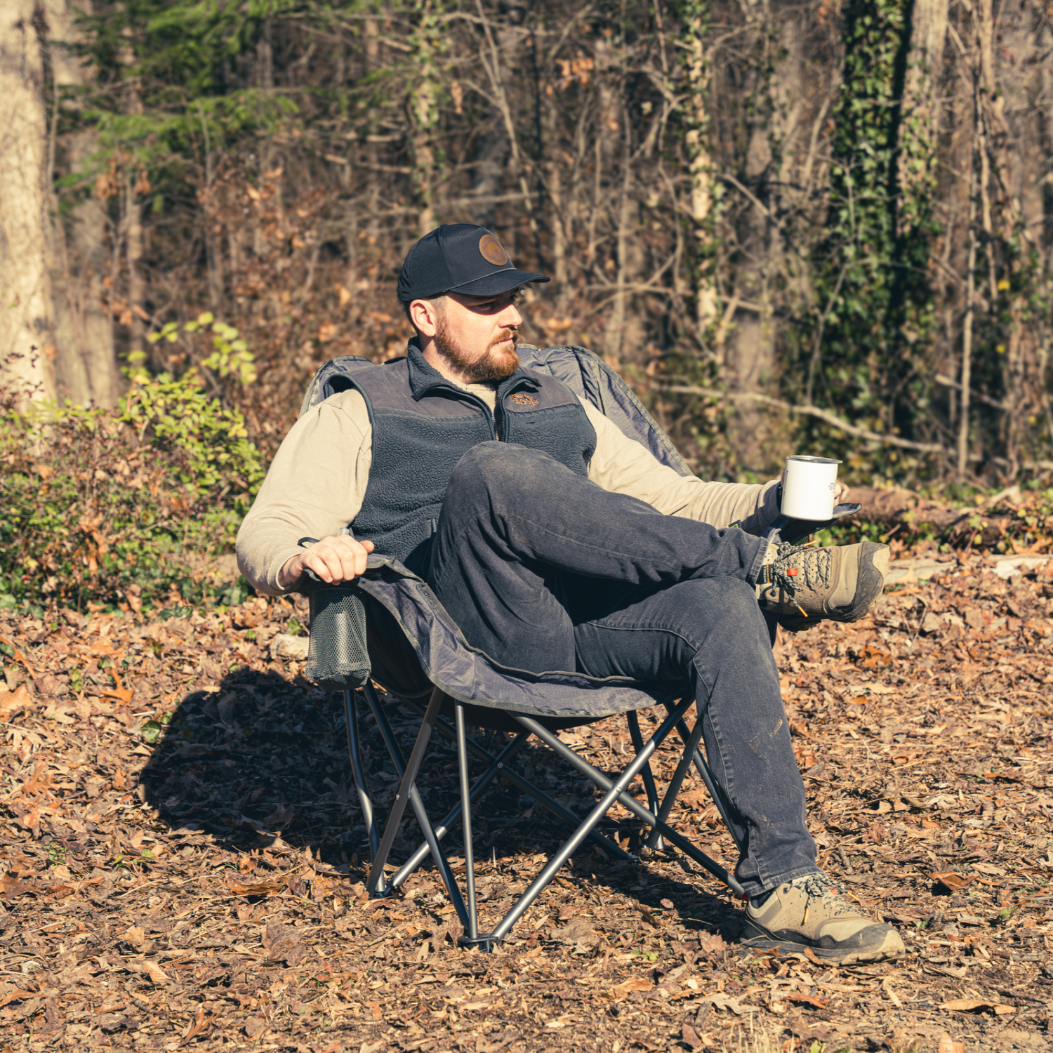 Padded Lounge Camp Chair