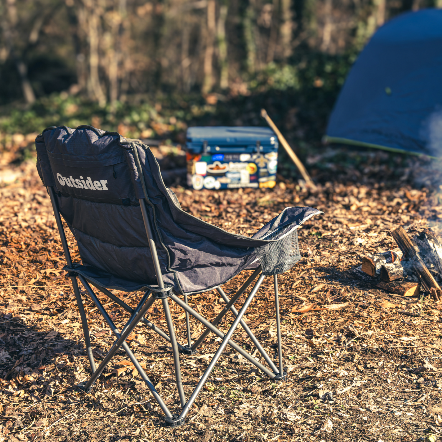 Padded Lounge Camp Chair