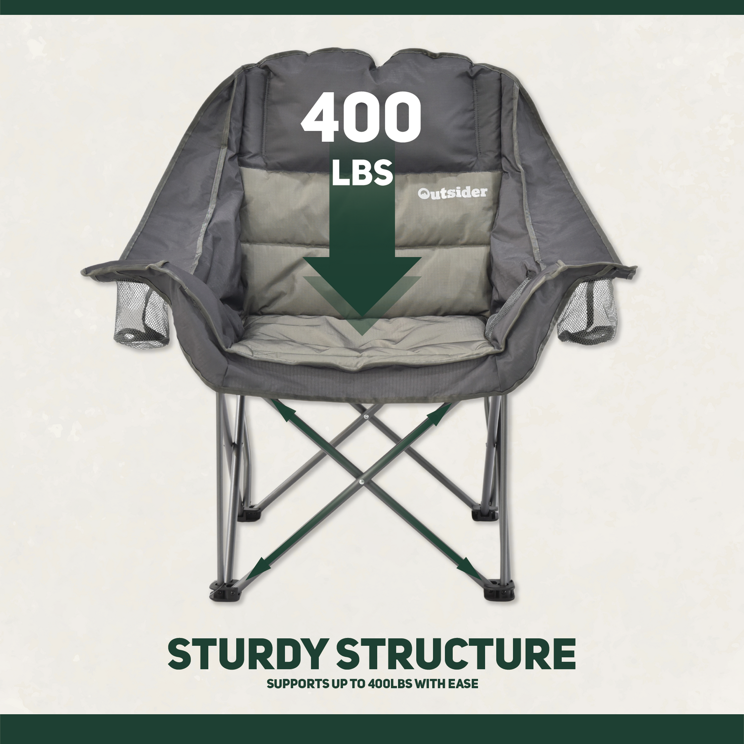 Padded Lounge Camp Chair