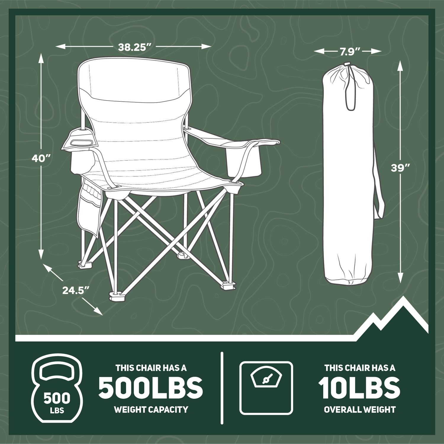 Oversized Folding Quad Camp Chair