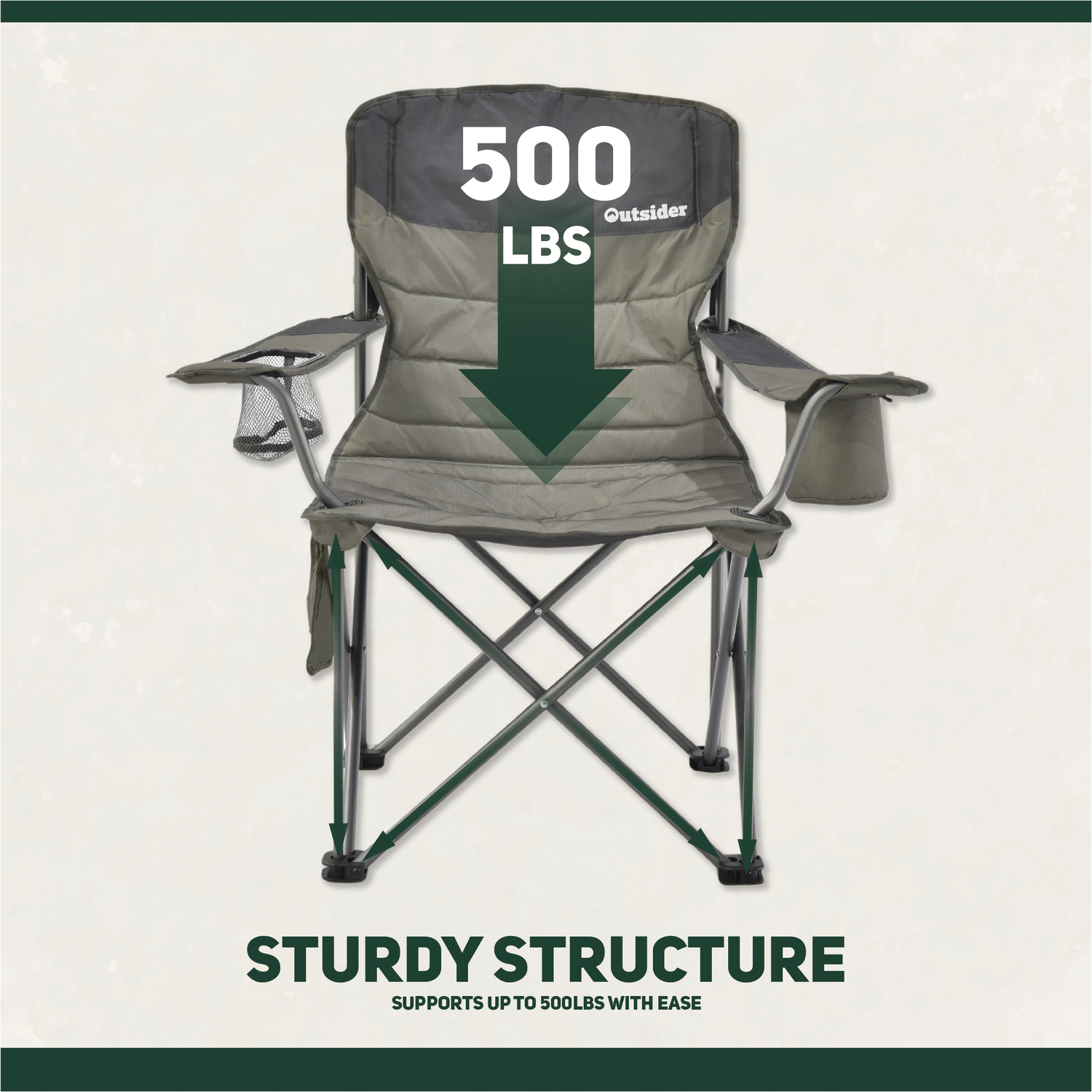 Oversized Folding Quad Camp Chair