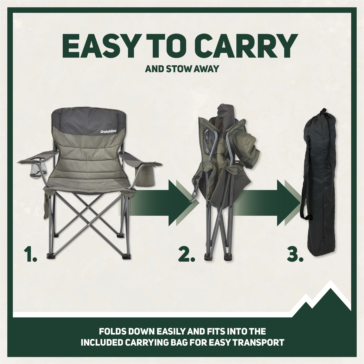 Oversized Folding Quad Camp Chair