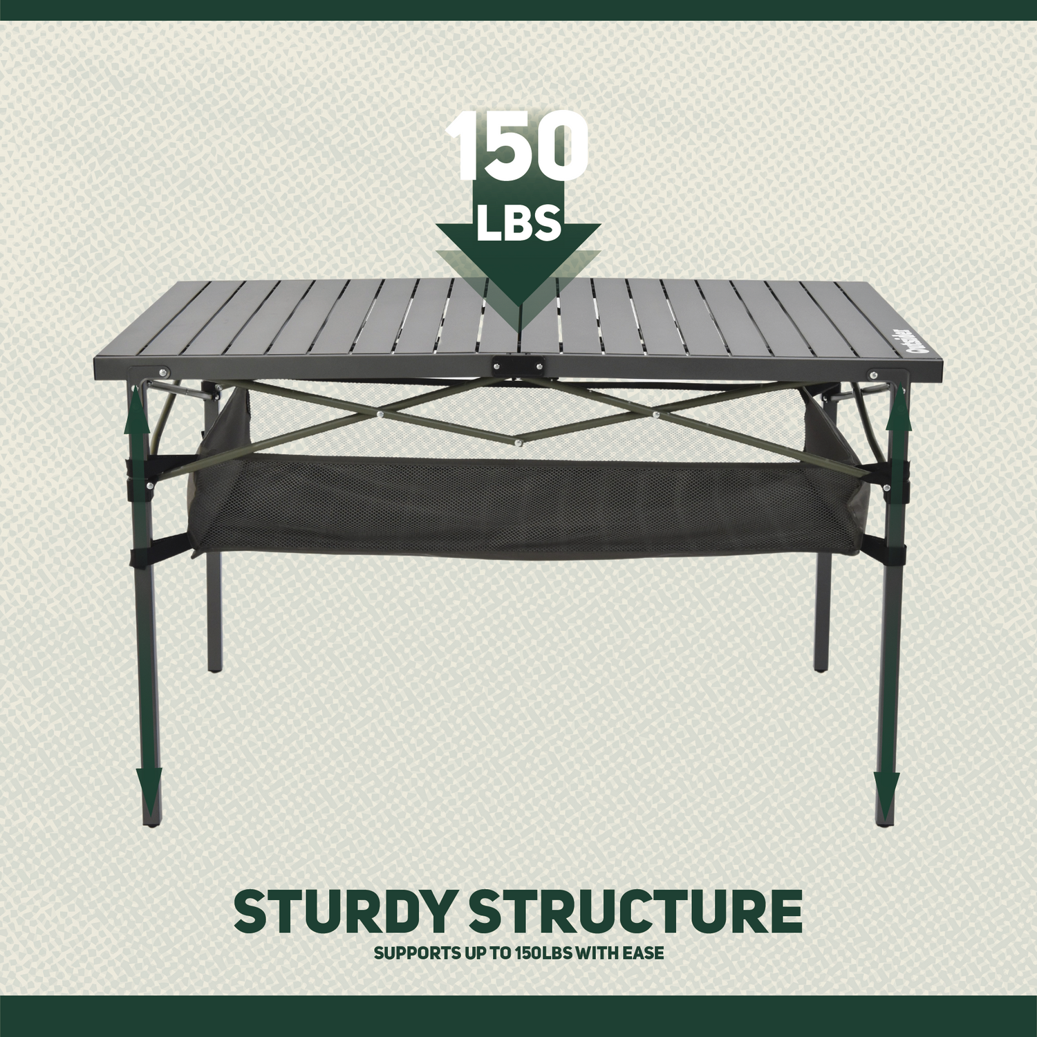 Roll Top Aluminum Camp Table